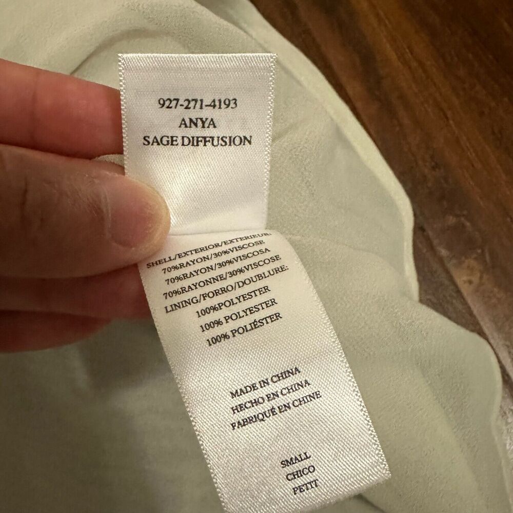 RAILS Anya Satin Midi Skirt Tie Dye Sage Diffusion A-Line Lined NWOT - Picture 9 of 11